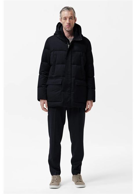DUNO Parka Piumino Donbart Uomo Navy Scuro in Pura Lana DUNO | Parka | DONBART BOLZANO845